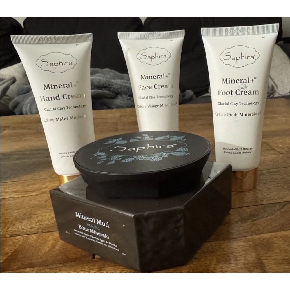Saphira Dead Sea Mineral Spa Set Hair Skin Care Mud Face Hand Foot Cream - Picture 2 of 12